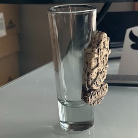 Mayan God Maize Shot Glass Chichén Itzá Mexico Unique Design Used - Picture 5 of 6